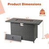 Costway 44.5" Propane Fire Pit Table with Metal Slatted Tabletop & Stainless Steel Burner Brown/Black/Gray - 3 of 4