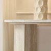 NicBex Simple Narrow Console Table with Unique Base Design,Marble/Wood Pattern Entrance Table for Hallway, Entrance - 3 of 4