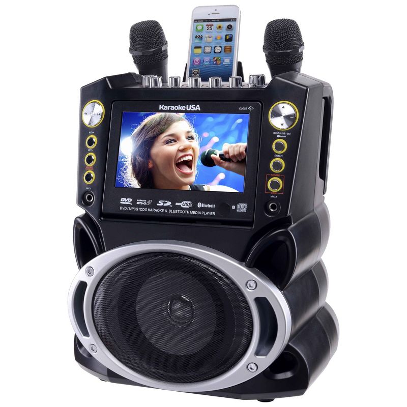 Karaoke USA Complete Bluetooth Karaoke System with 7" Color Screen (GF844), 5 of 16