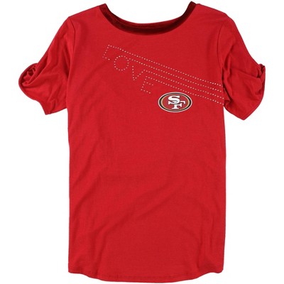 Touch by G-III Womens San Francisco 49ers Embellished T-Shirt