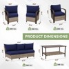 EAGLE PEAK Coastal Vista Outdoor Patio Furniture Set, Half-Moon Curved Wicker Patio Conversation Set with Coffee Table - 2 of 4