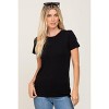 PinkBlush Black Basic Crew Neck Maternity Tee - 4 of 4