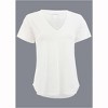 VENUS Womens Cotton Slub V-Neck Tee  -  XS, Off White - 4 of 4