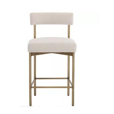 Sunpan Seneca Counter Stool in Antique Brass-Danny Ivory