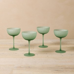 John Derian for Target Set of 4 Coupe Drinkware with Frosted Finish - 1 of 3