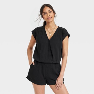 Women's Short Sleeve Blouse - Universal Thread™ - 1 of 3