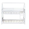 Kumasinova Twin-Over-Twin Bunk Bed, Wooden House Floor Bed, Bed Frame with Headboards, Footboards, Ladder & Full-Length Guardrails for Children - 4 of 4