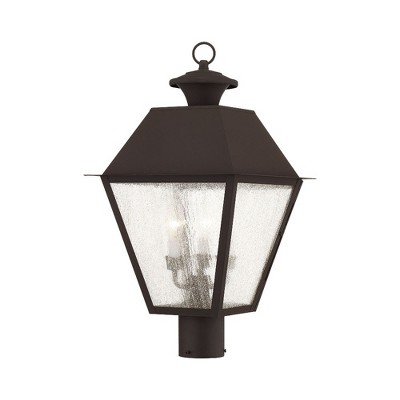 Livex Lighting Mansfield 3 - Light Post Light in  Bronze