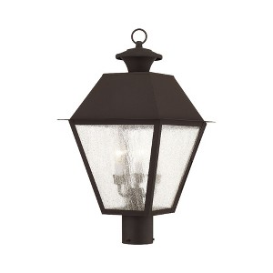 Livex Lighting Mansfield 3 - Light Post Light in  Bronze - 1 of 1