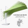 PURPLE LEAF Patio Umbrella White Cantilever Offset Umbrella Square Outdoor Umbrella with 360-degree Rotation for Garden Deck Pool - 4 of 4