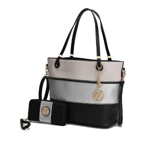 MKF Collection Vallie Color-Block Women’s Tote Bag with Wallet by Mia K - 1 of 4