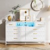 Whizmax 8 Drawer Dresser for Bedroom, 59" TV Dresser Wooden Large Dresser, Modern Chest of Drawers Storage Organizer for Closet, Living Room - 2 of 4