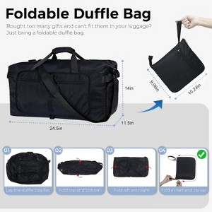 Duffle Bag with Shoes Compartment, Foldable Travel Duffel Bags Large Packable Travel Bag - 1 of 4