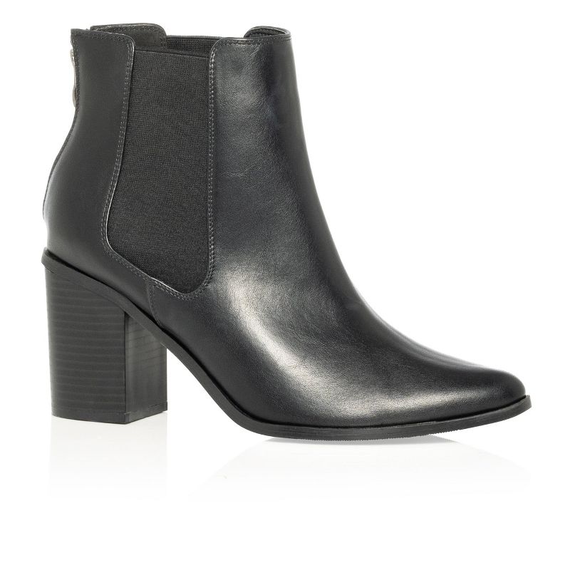 Women's Wide Fit Maddie Ankle Boot - black | CITYCHIC, 1 of 6