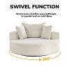55''W Chenille Swivel Chair with Pillow, Modern Fluffy Single Sofa Chair with 360° Rotation for Living Room, Bedroom or Lounge - ModernLuxe - 4 of 4