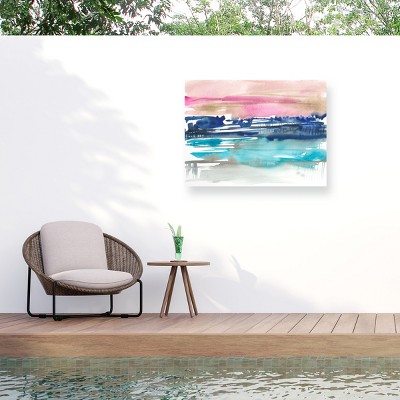 Jennifer Goldberger Indigo Sunset I Outdoor Canvas Art