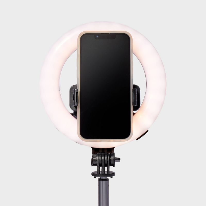 Tripod Selfie Stick with LED Ring Light -  heyday&#8482; Black, 3 of 6