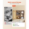 VEVOR Bathroom Wall Cabinet, Door and Adjustable Shelf with 5 Height Levels, Over the Toilet Storage Medicine Cabinet Wall Mounted, ,Brown - 4 of 4