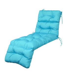 ARTPLAN Outdoor Chasie Lounge Tufted Thick Cushion with Ties,Replacement Wicker Chair Cushion for Paito Fruniture,72x22x4inches - 1 of 4