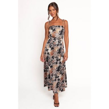 knee length dresses for ladies Women's Aster High Neck Button Maxi Dress S/M/L/XL/XXL/Customize Ivory &  Black MEAN BLVD