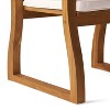 PAGED Outdoor Dining Chairs Set of 2 Wood Patio Arm Chairs with Cushions for Poolside, Garden, Backyard - 4 of 4