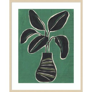 Amanti Art Jade Potted Palm I by June Erica Vess Wood Framed Wall Art Print - 1 of 4