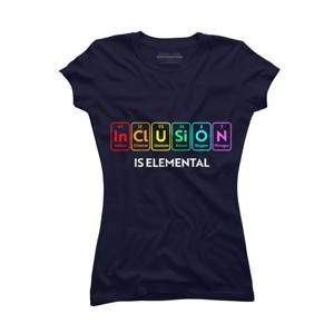 Adult Design By Humans Rainbow Inclusion Elements By CyanidieT-Shirt - 1 of 2