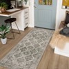 Vintage Rug Irregular Medallion Area Rug Ultra-Thin Non Slip Floral Print Indoor Mat for Living Room Dining Room Bedroom Farmhouse - 3 of 4
