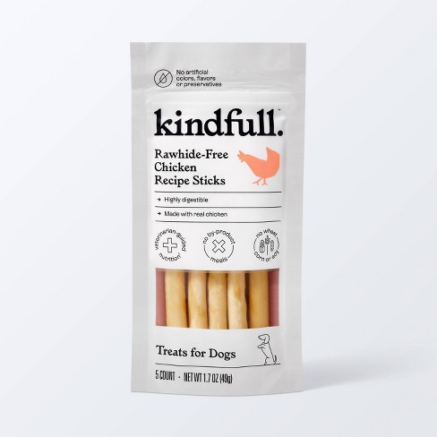 Rawhide-free Chicken Recipe Stick Dog Treat - 1.75oz/5ct - Kindfull™ :  Target