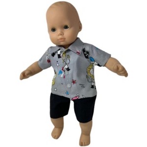 Doll Clothes Superstore Handmade Print Shirt With Shorts Fits 14-15 Inch Baby Dolls - 1 of 4
