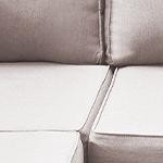brown wicker/beige cushion