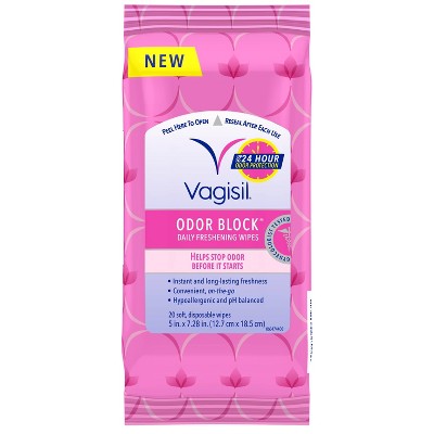 Vagisil Odor Block Daily Freshening Wipes - 20ct