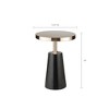 VYNXARIA Round Accent Table with Brushed Gold Top - 2 of 4