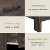 Farmhouse Nightstand with 2 Drawers, Rustic Wooden Nightstand with Bedside Table, Side End Table with Open Shelf - 4 of 4