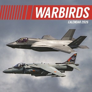 2026 Square Wall Calendar, Warbirds, 16-Month Transport Theme with 180 Reminder Stickers (12x12 In) - 1 of 4