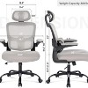 Best Ergonomic Mesh Office Chair With Lumbar Support,Flip-Up Arms,Swivel Desk Chair High Office Chair With Wheels-The Pop Home - 3 of 4