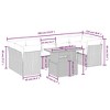 vidaXL 8 Piece Patio Sofa Set with Cushions - Gray Poly Rattan - 3 of 4