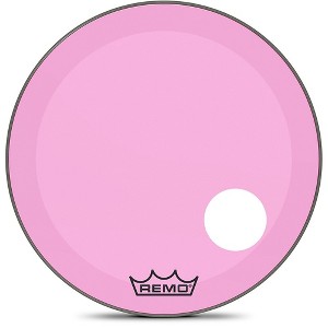 Remo Powerstroke P3 Colortone Pink Resonant Bass Drum Head With 5" Offset Hole 26 in. - 1 of 3