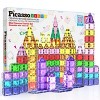 PICASSO-TILES Magnetic Tiles For Kids, 80PCS Construction STEM Building Blocks Educational Toy, Travel Size - 3 of 4