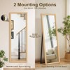Wall Full Length Mirror Standing Mirror Full Body Large Floor Wall Door Bedroom Bathroom Living Room with Wooden Frame - 4 of 4
