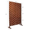 Grungis Matrix Metal Decorative Patio Screens,Freestanding Privacy Galvanized Steel Panel Screen with Square Pattern for Balcony,76" H×48" W - 3 of 4