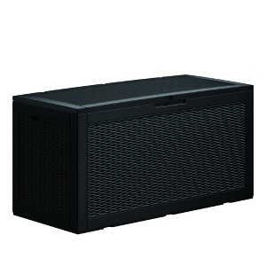FURNIinspire Deck Boxes, Outdoor Patio Storage Box with Large Storage Capacity for Patio Furniture Cushions Garden Tools, Black, 48.03"*21.46"*24.53" - 1 of 4