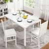 Hooseng Modern Luxurious Style 5/7 Piece Dining Room Table Set, Tempered Glass Top Dining Table Set for 4/6, Metal Frame And Upholstered Dining Chairs - 2 of 4