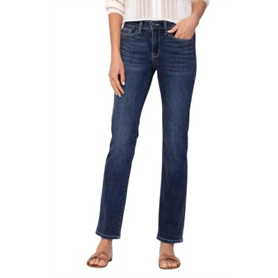 Womens Light Blue Mid-Rise Bootcut Jeans