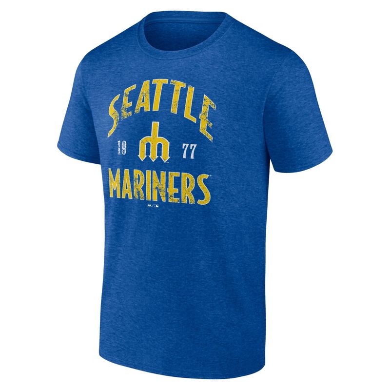MLB Seattle Mariners Men's Bi-Blend T-Shirt, 2 of 4