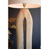 Tall Oval Wooden Floor Lamp 63 Inch – Base with Fabric Shade – Modern Accent By Kalalou - 2 of 4