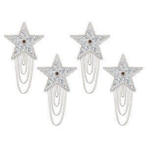 Unique Bargains Iron On Durable DIY Clothing Star Rhinestone Patches 4 Pcs - 1 of 4