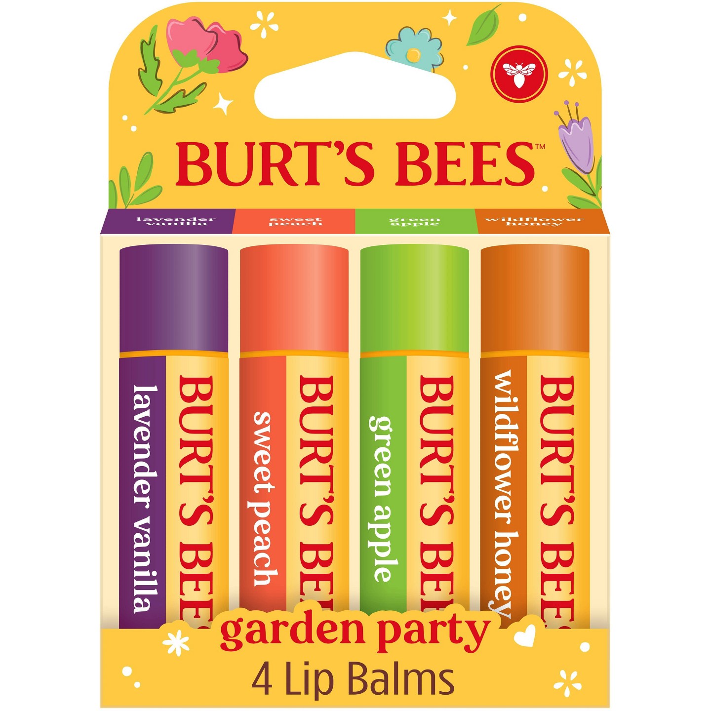 Набор бальзамов для губ Burt's Bees Garden Party, 4 шт. — фото 1