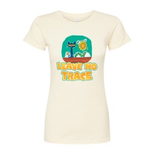 Women's - Pete the Cat - Leave No Trace Camping Fitted Graphic T-Shirt - 1 of 3