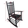 Balcony Porch Rocking Chair, Wood Porch Rocker Chair , All Weather- Resistant Patio Rocking Chair for Garden, Lawn, Balcony, Backyard - 4 of 4